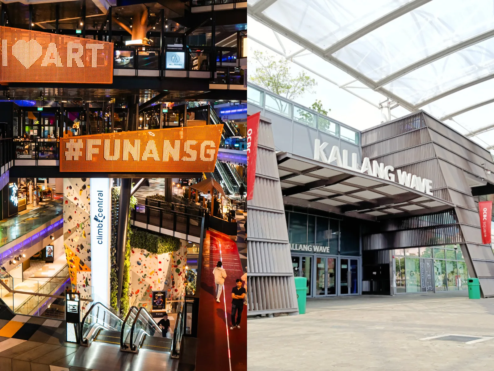Funan and Kallang Wave Mall