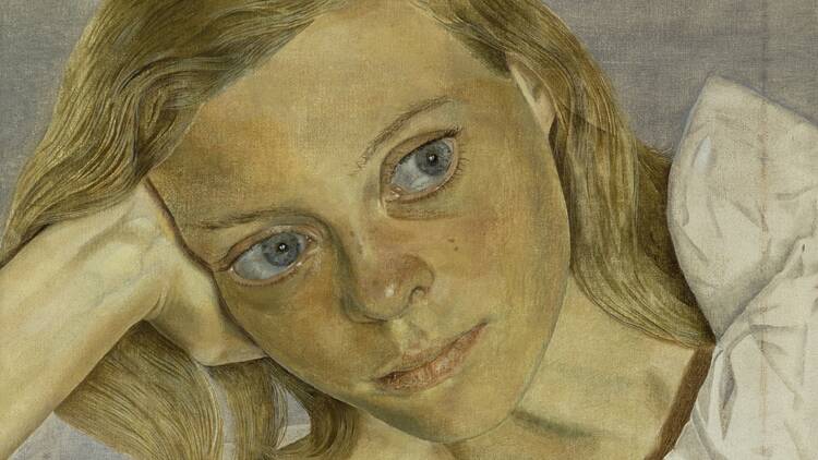 Lucian Freud’s ‘Girl in Bed’, an oil painting showing a girl lying in bed Lucian Freud’s ‘Girl in Bed’, an oil painting showing a girl lying in bed
