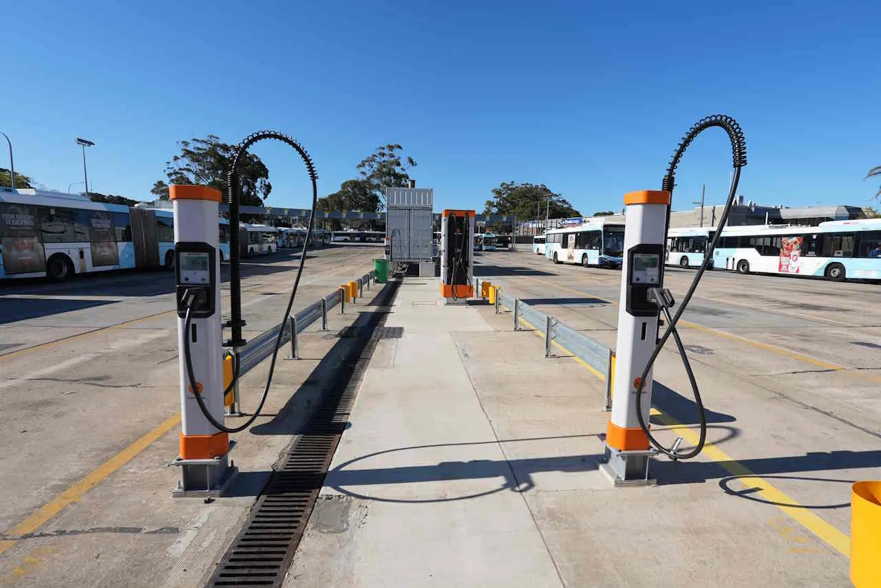 Electric busses chargers at Brookvale