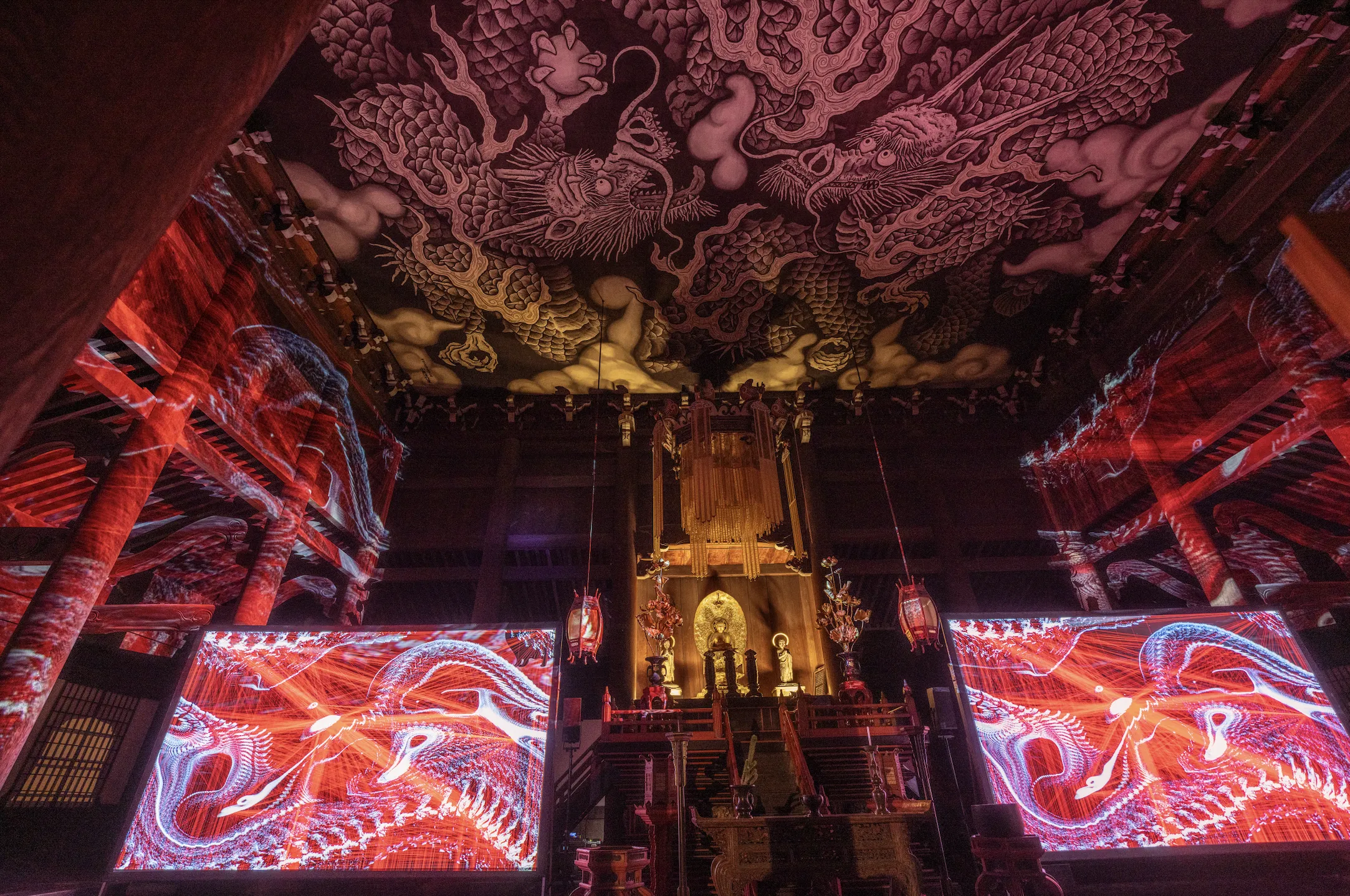 Audio-visual display inside Kenchoji Temple