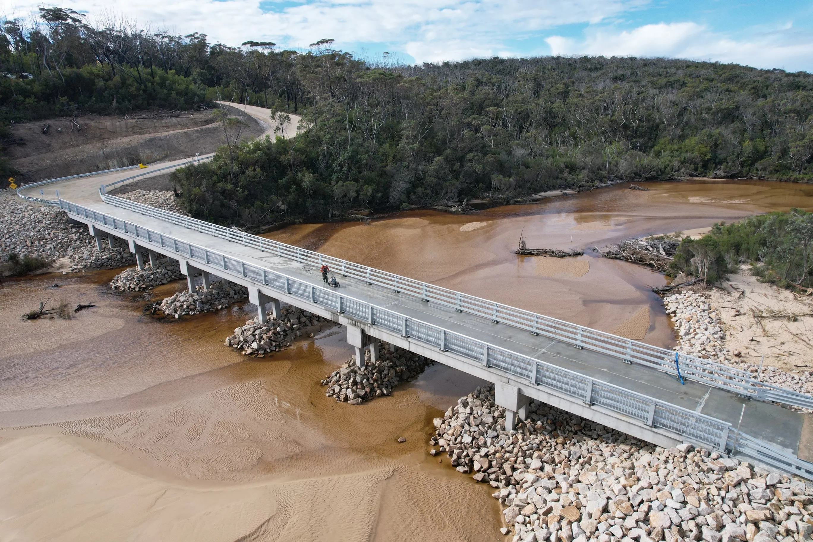 The new Thurra River Bridge in East Gippsland.