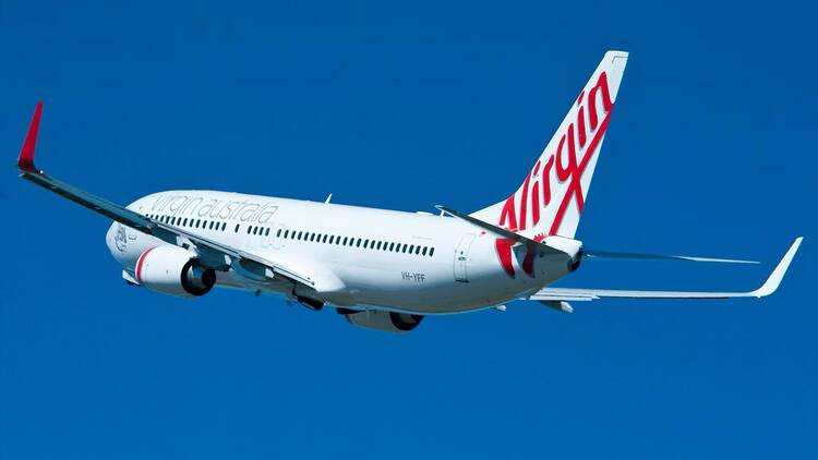 Plane in blue sky