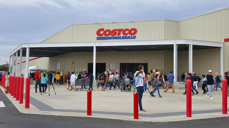 Entrance of Costco warehouse