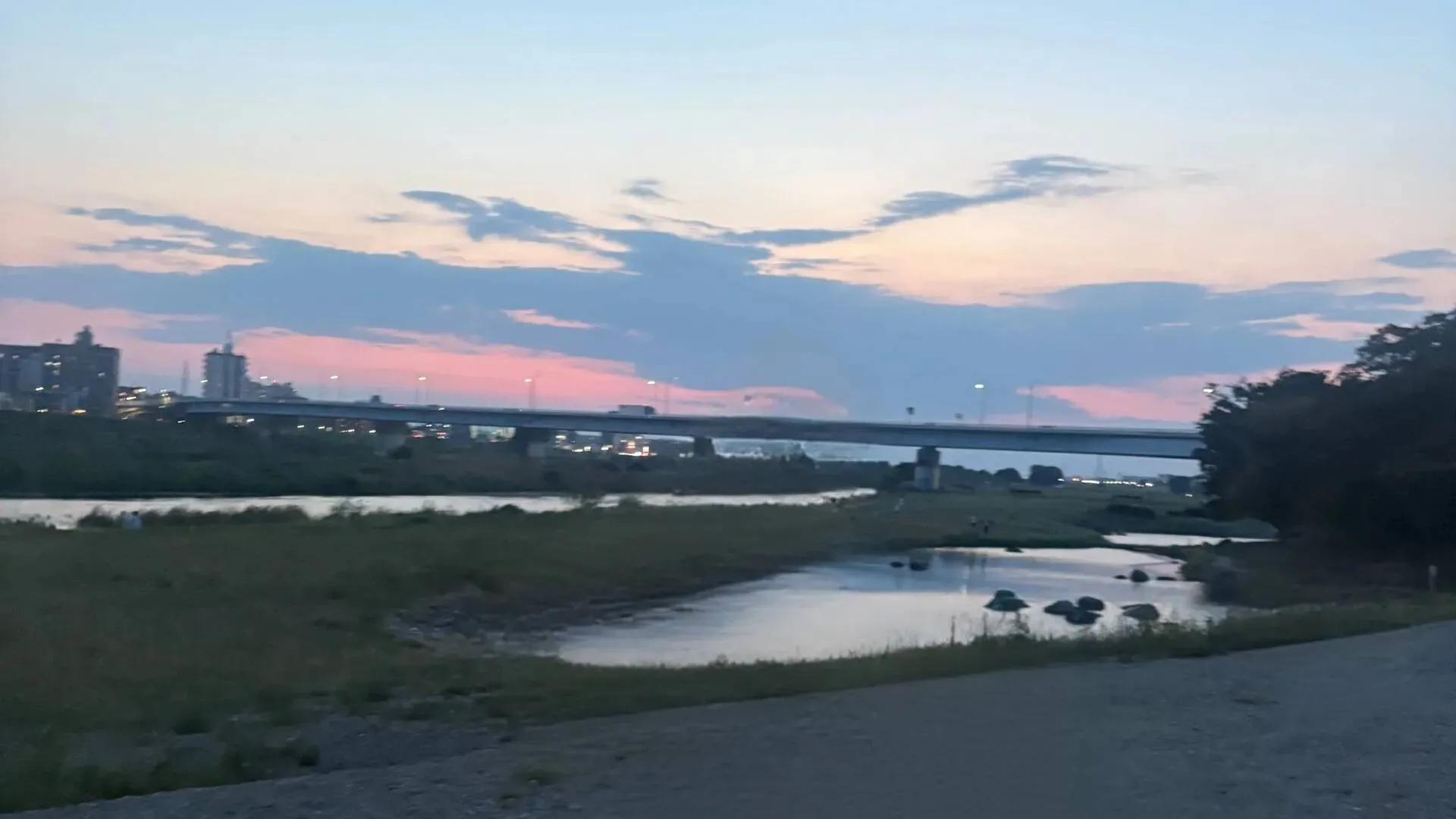 Take a hot girl walk along the Tama River