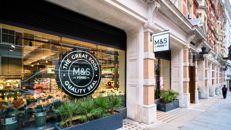 Exterior of the M&S foodhall in Covent Garden