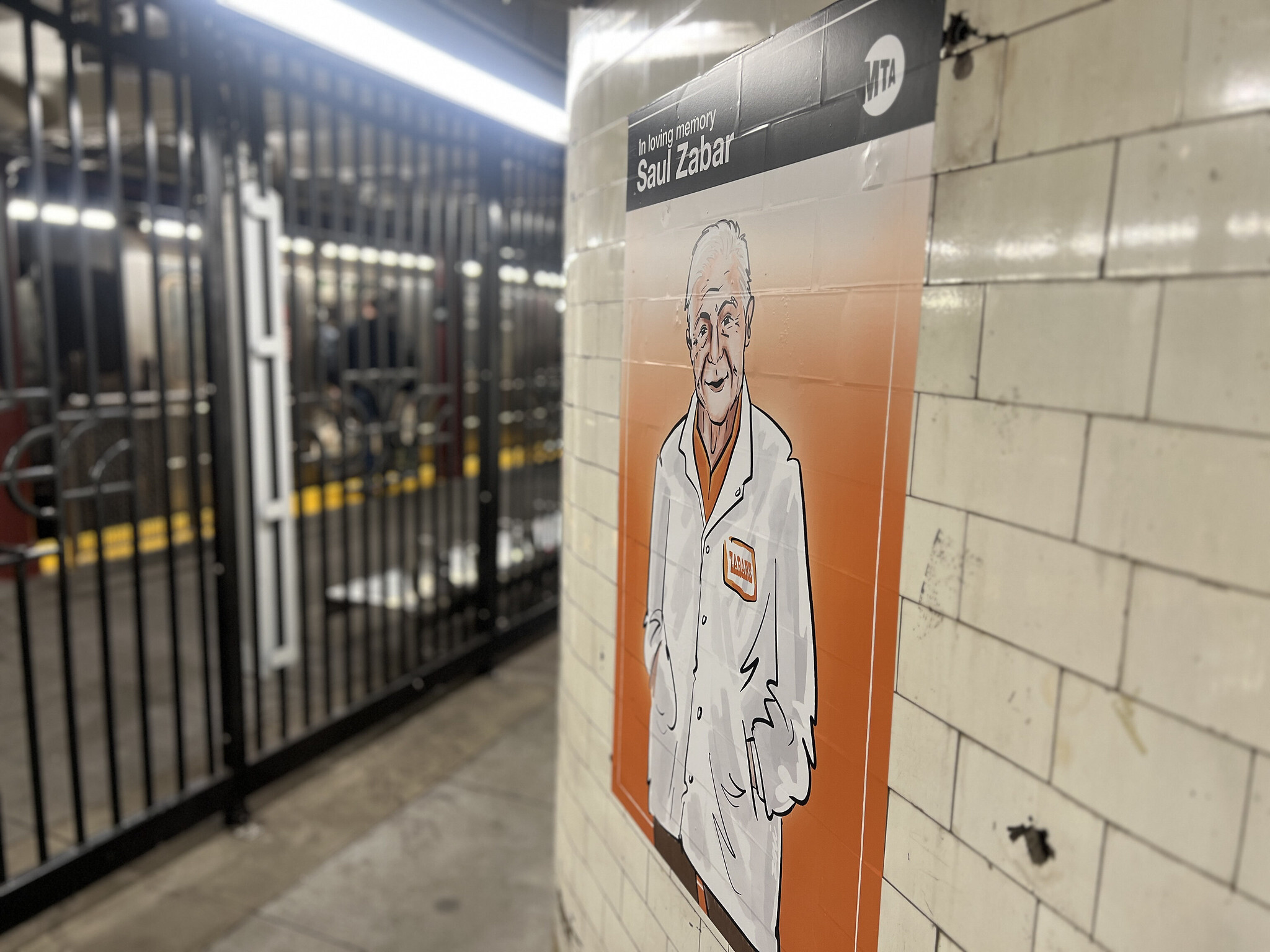 Check out this tribute to the late Saul Zabar inside the 79th Street subway station