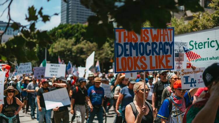 No Kings protest in Los Angeles in June 2025