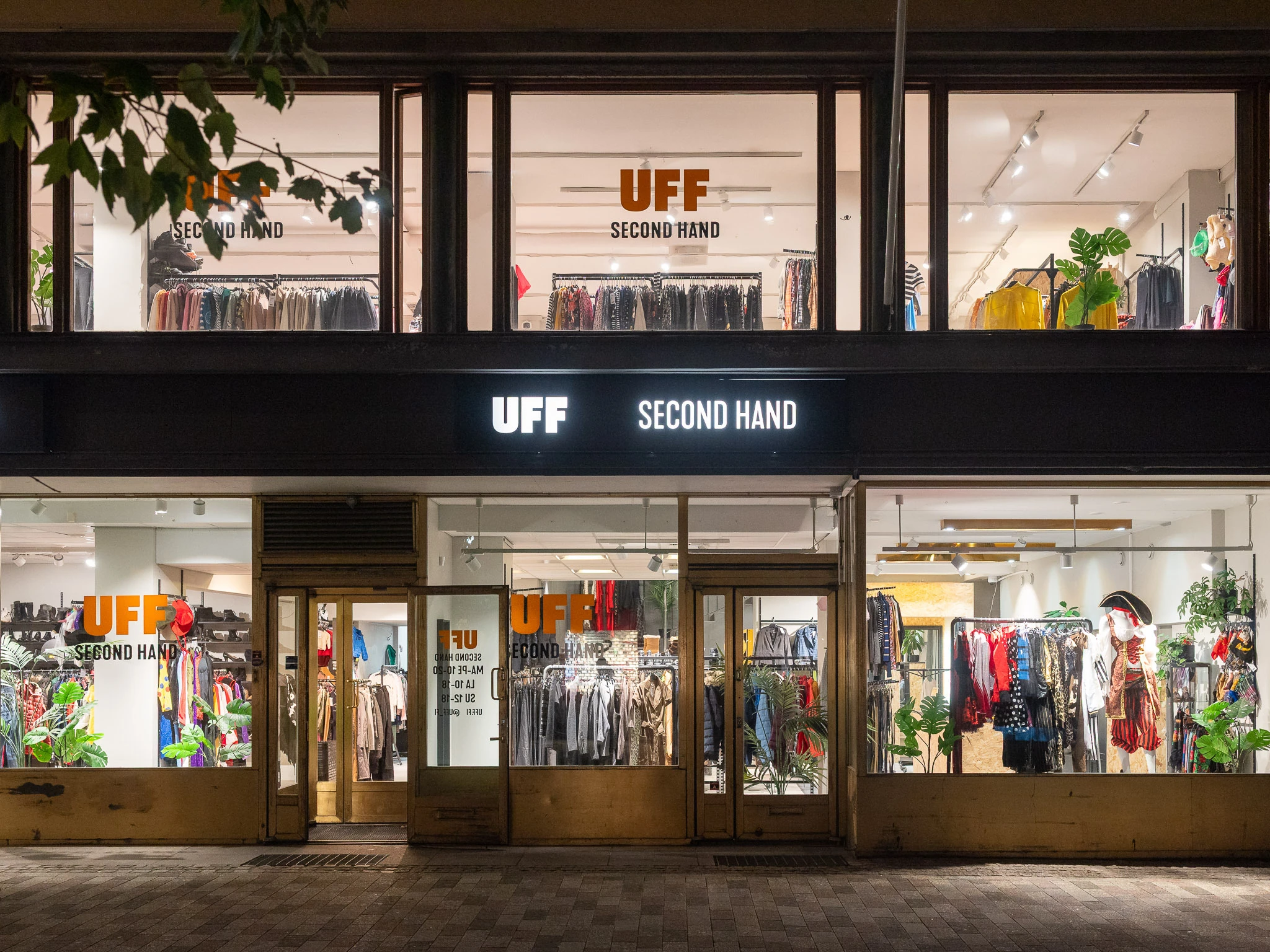 UFF second hand charity shop pictured from outside 