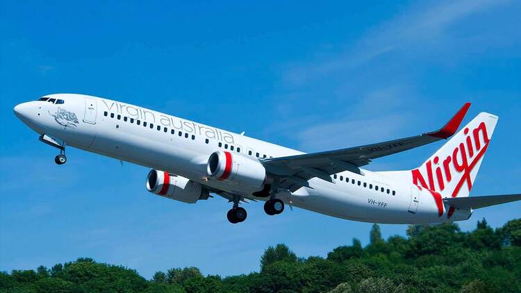 Plane in blue sky