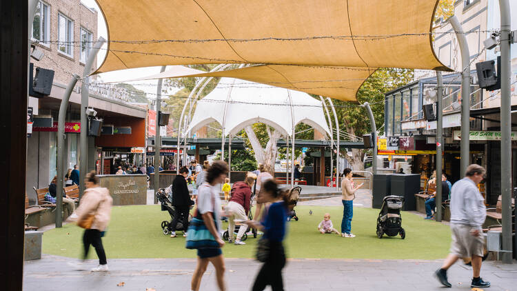 Town centre with people