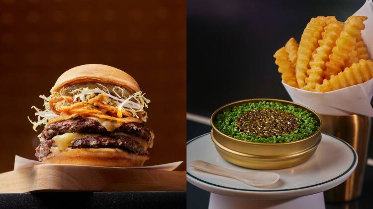 Regent Hong Kong Shake Shack foie gras burger caviar fries