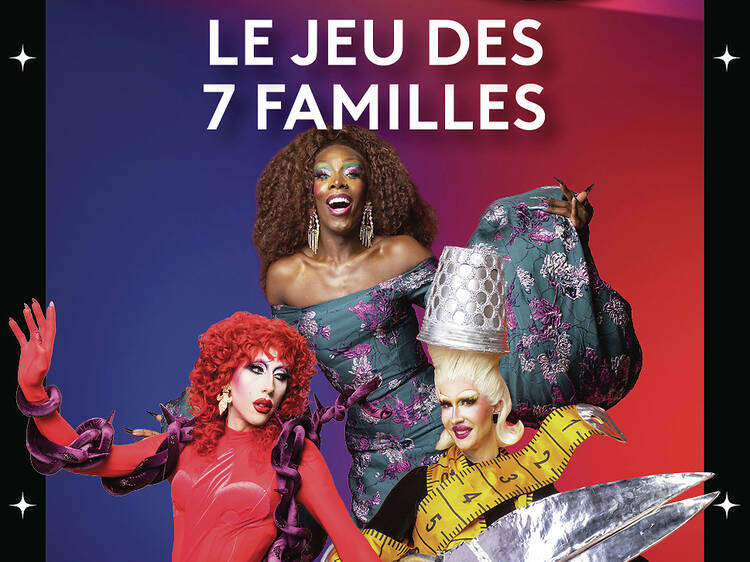 Un jeu de 7 familles inspiré des podiums de Drag Race France