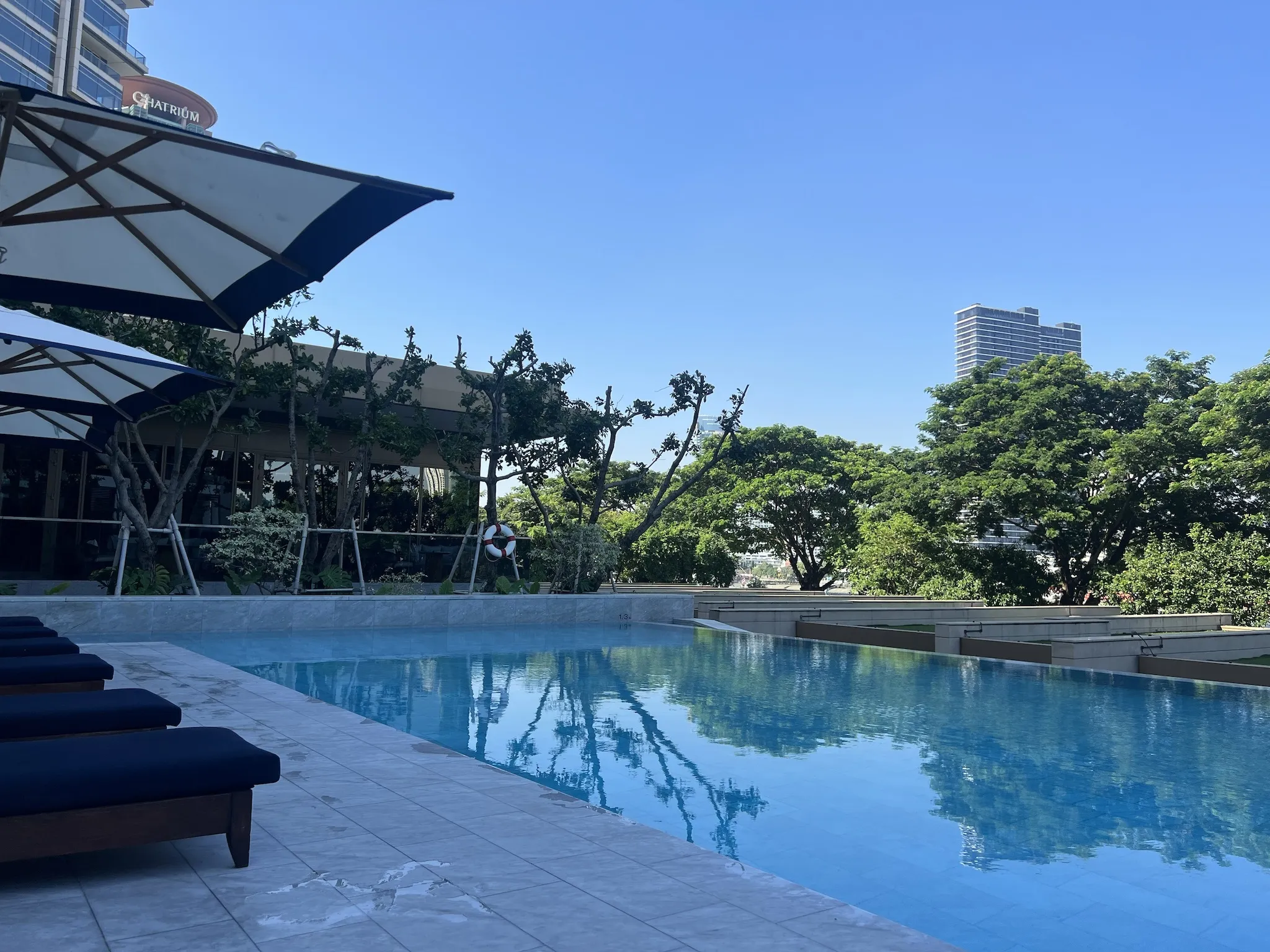 The pool at Capella Bangkok