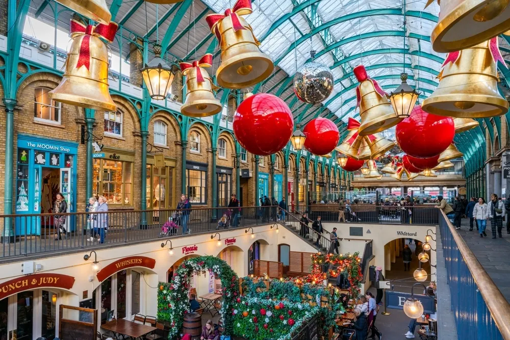 London Christmas lights, Covent Garden