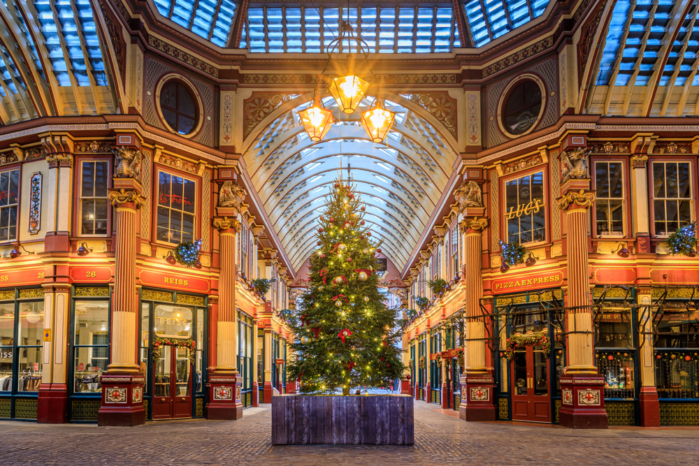 London Christmas lights, Leadenhall Market