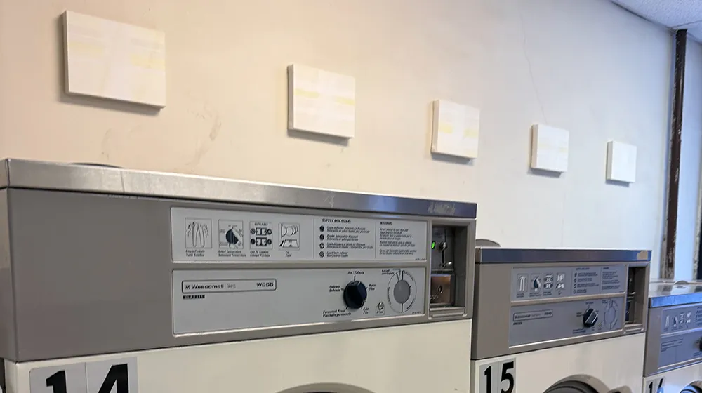 laundromat art installation