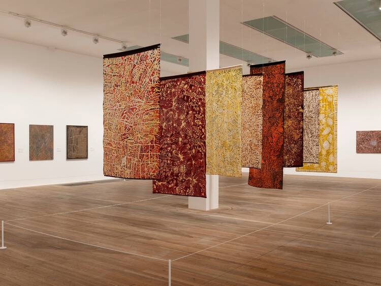 Emily Kam Kngwarray installation at Tate Modern 