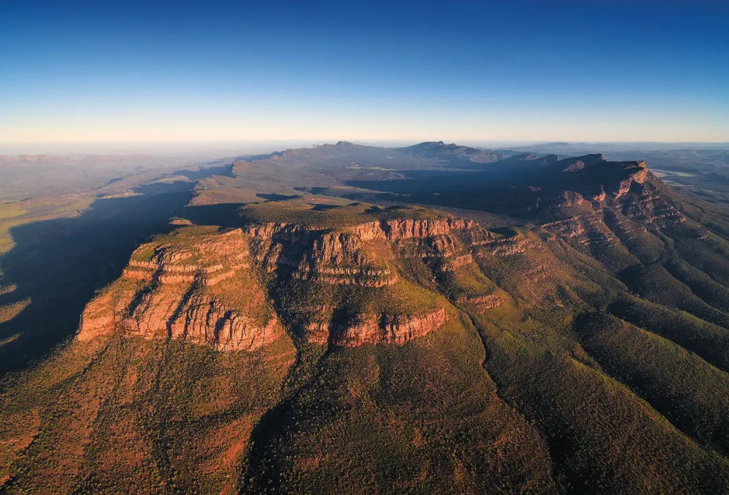 Mountain range aerial shot