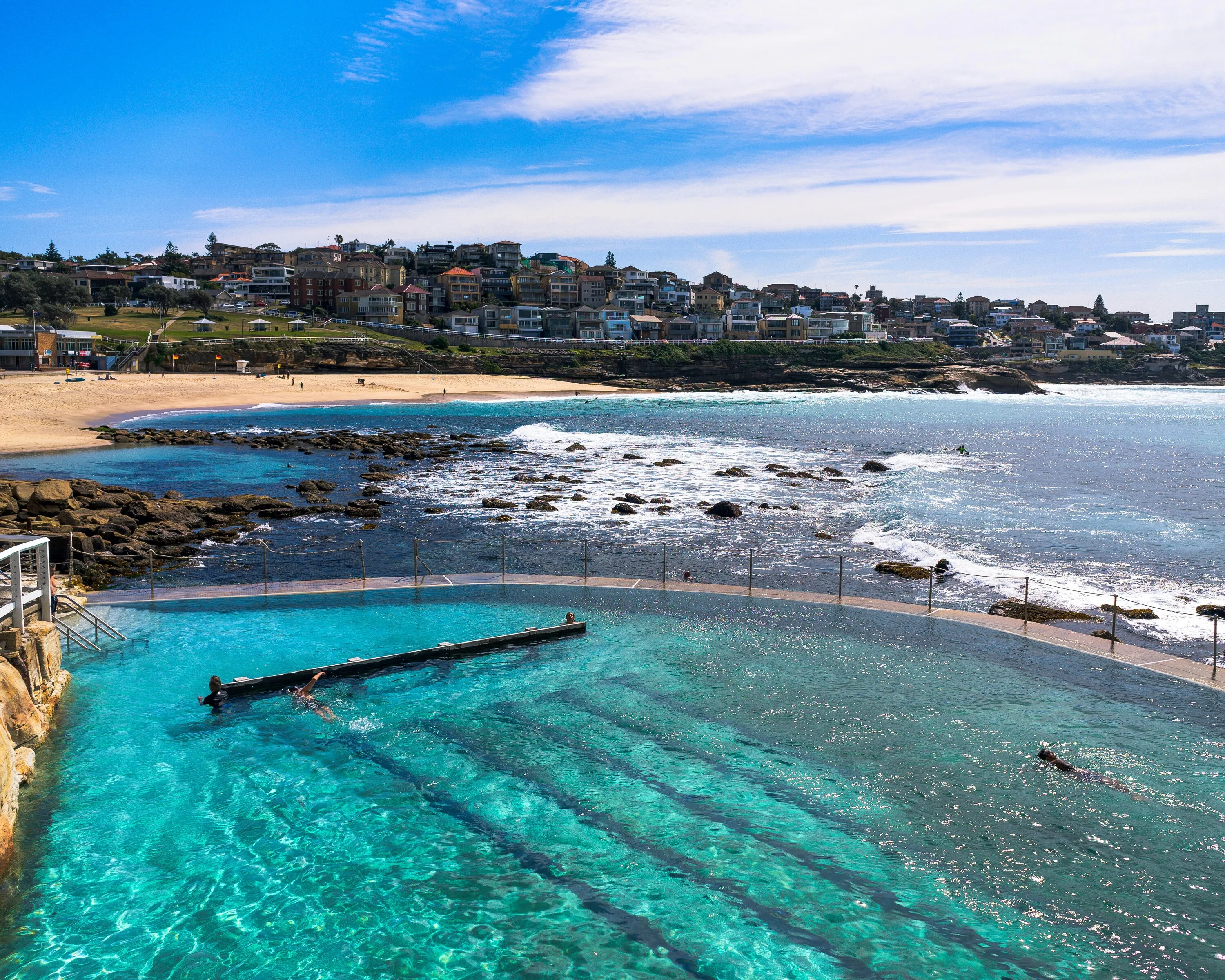 Ocean pool on sunny day