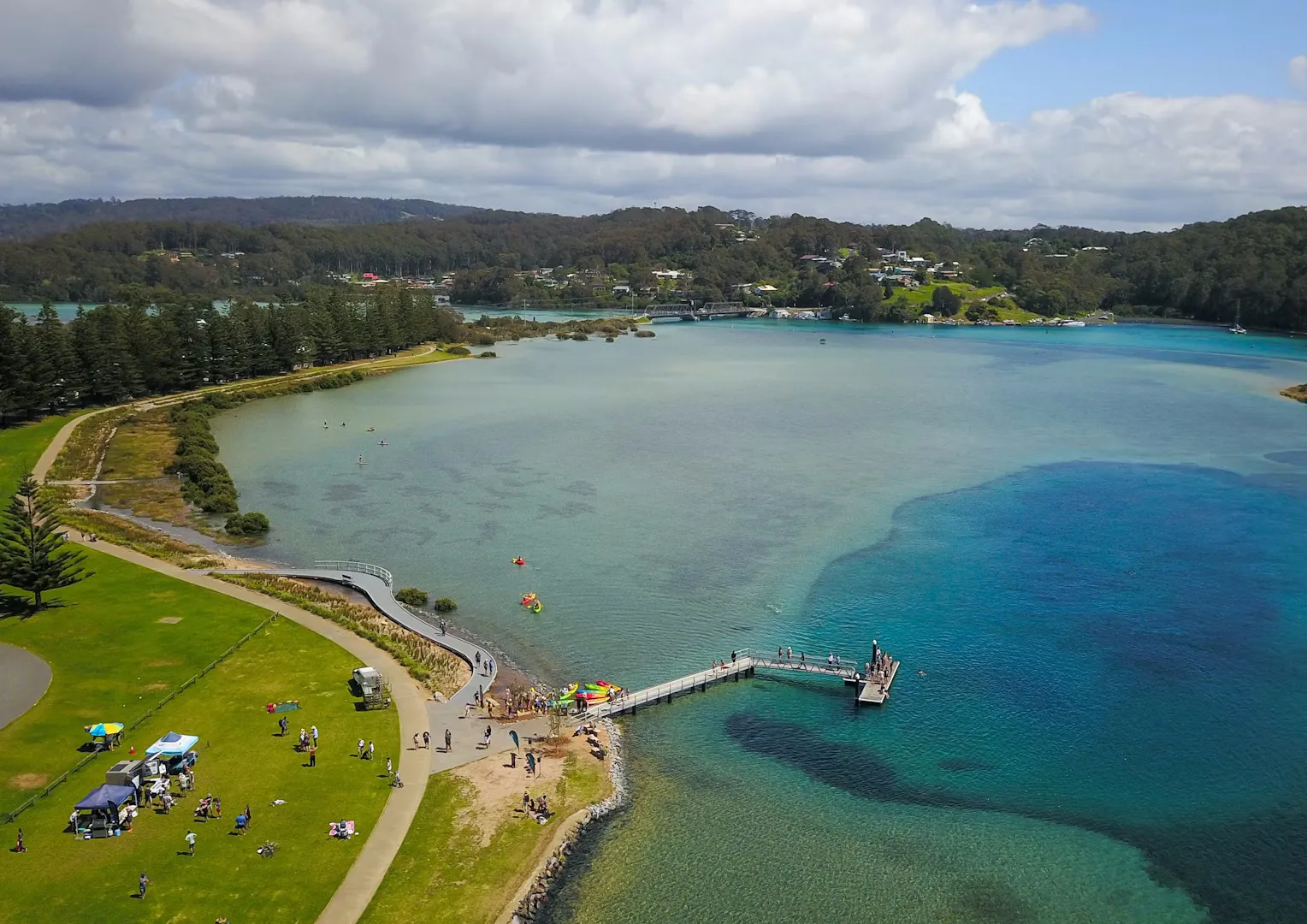 Wagonga Inlet Living Foreshore during the day