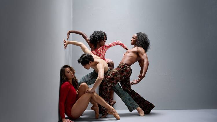 Four dancers from Complexions Contemporary Ballet.