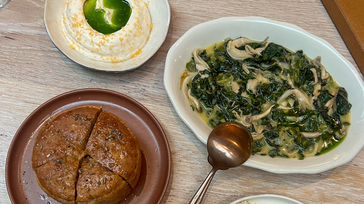 Various dishes at Aegli.