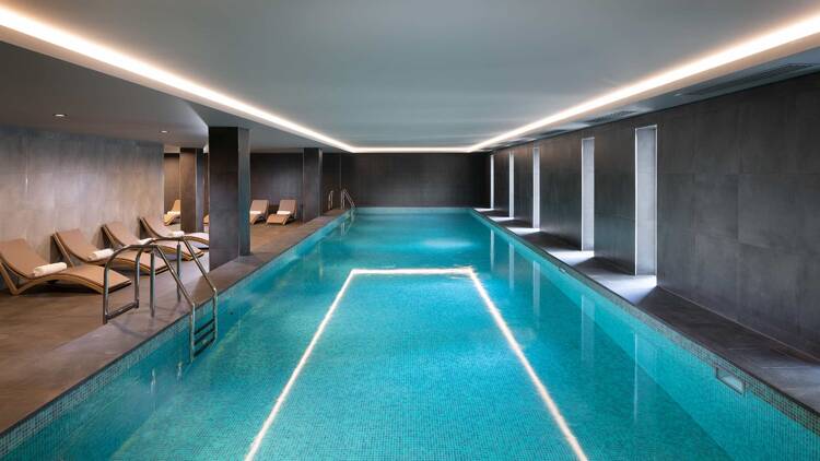 An indoor pool