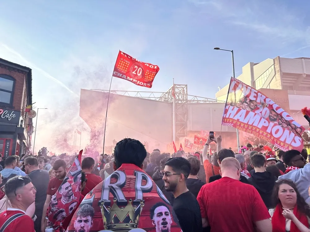 Liverpool FC fans at Anfield Stadium