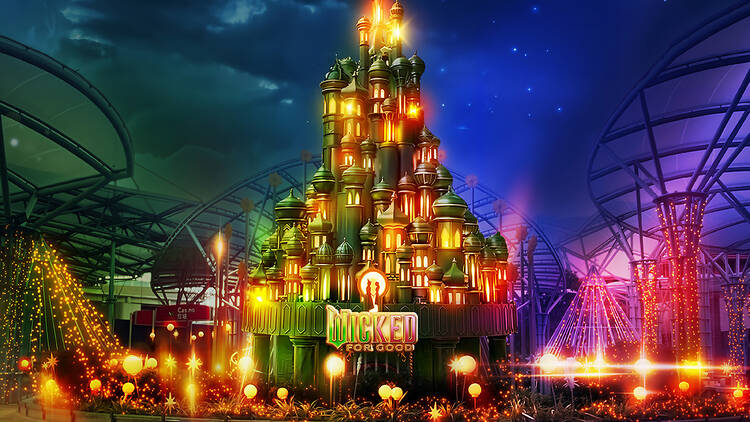 Wicked: For Good Sentosa installations