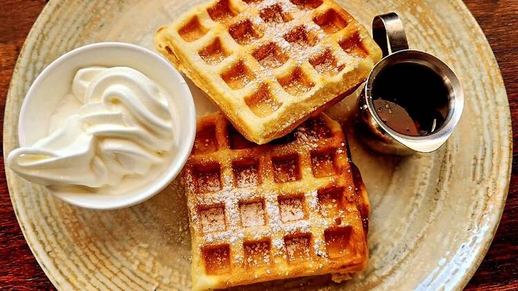 Njam homemade waffles on the new menu