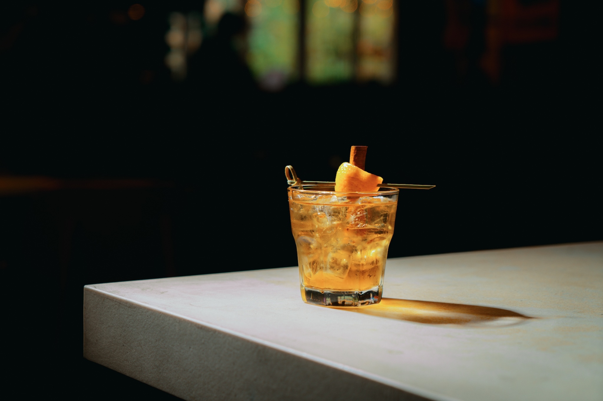 The Manhattenhenge sitting on a concrete counter