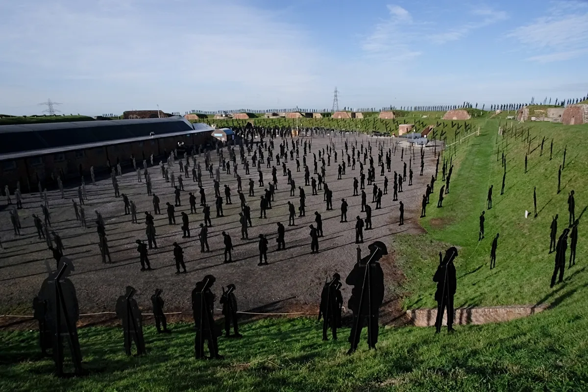 Standing with Giants at Fort Nelson art installation