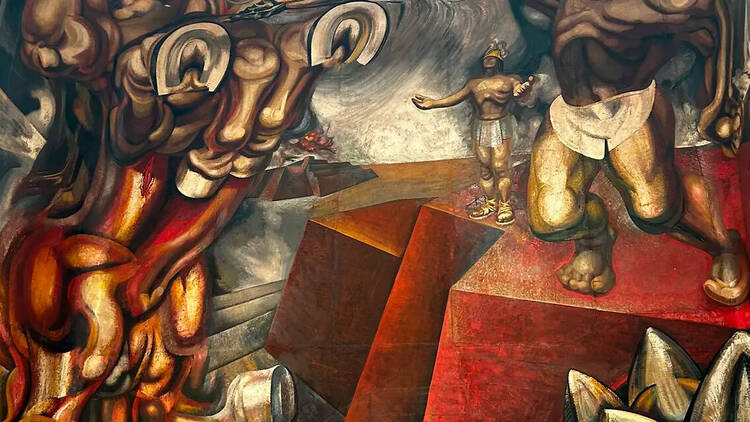 Mural David Alfaro Siqueiros en Tecpan Tlatelolco