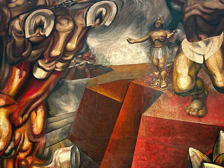 Mural David Alfaro Siqueiros en Tecpan Tlatelolco