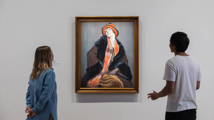 'Dangerously Modern: Australian Women Artists in Europe 1890-1940' Art Gallery of New South Wales People looking at a painting in the Art Gallery of NSW