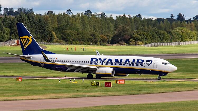 Ryanair plane at Edinburgh, Scotland Ryanair plane at Edinburgh, Scotland