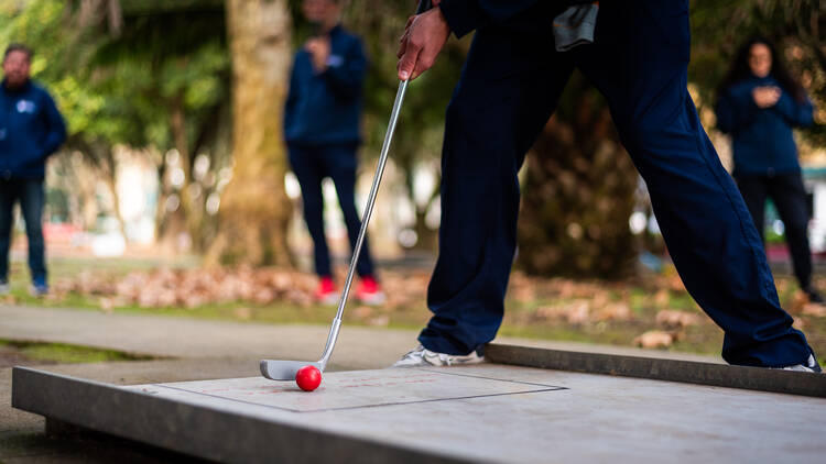 Leve os miúdos ao minigolfe