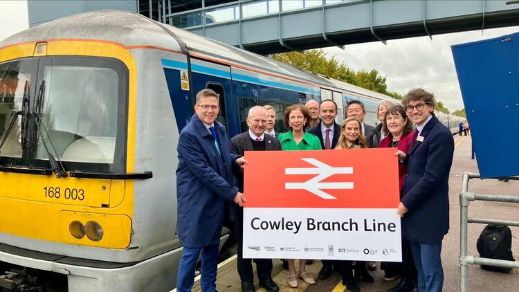 Announcement of Cowley Branch Line reopening Announcement of Cowley Branch Line reopening