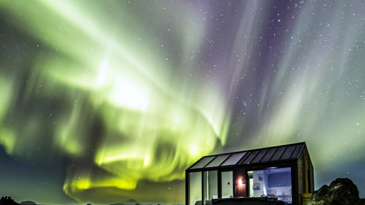 A cottage made of glass