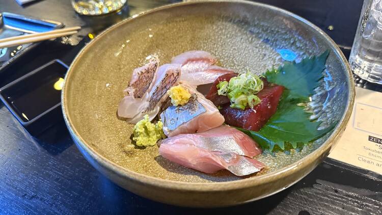 Sashimi at Hakata Izakaya Hero Sashimi at Hakata Izakaya Hero