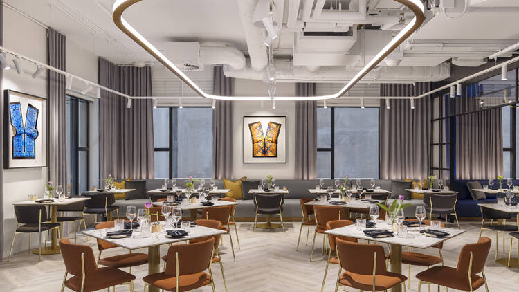 Hotel Indigo Melbourne Little Collins Street The dining space at Hotel Indigo Melbourne Little Collins Street.