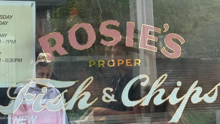 The sign at Rosie’s Fish & Chips