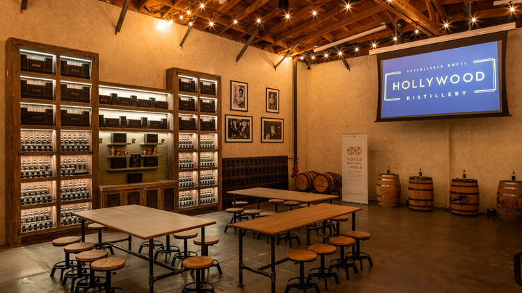 The tasting room at Hollywood Distillery.