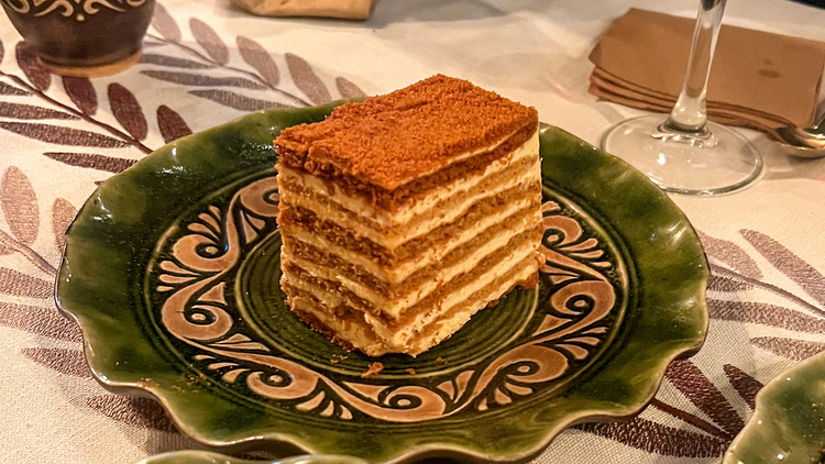 Otakoi Medivnyk, a honey sponge layer cake, at Otakoi.