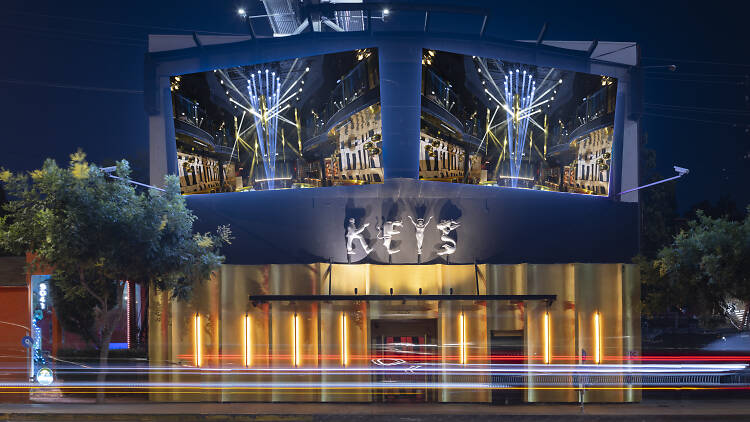 The exterior of Keys Nightclub in West Hollywood.