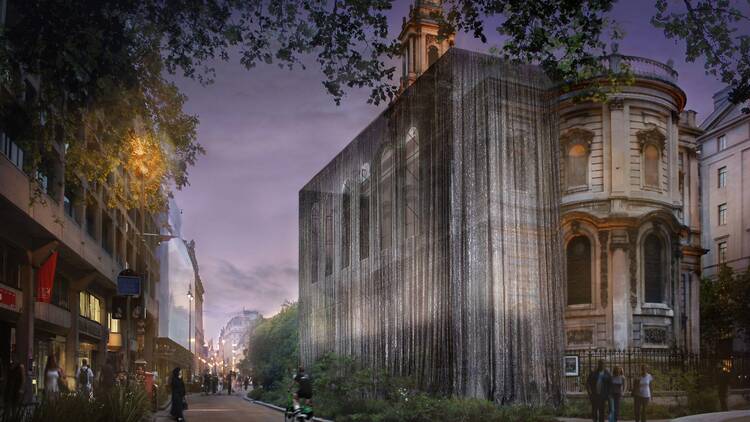 Art installation at St Mary’s-le-Strand Art installation at St Mary-le-Strand