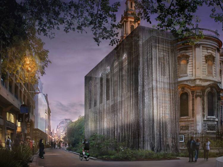 One of the most famous churches in central London will soon be covered in a mysterious curtain One of the most famous churches in central London will soon be covered in a mysterious curtain