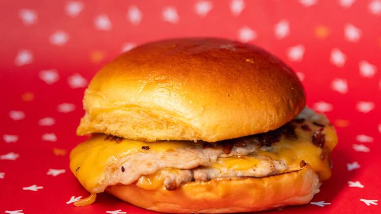 Smash burger de frango do Chickinho