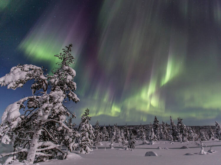 Revontulet ja keskiyön aurinko Revontulet ja keskiyön aurinko