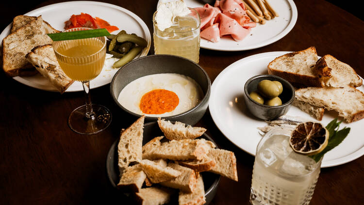 Button Bar food on a table